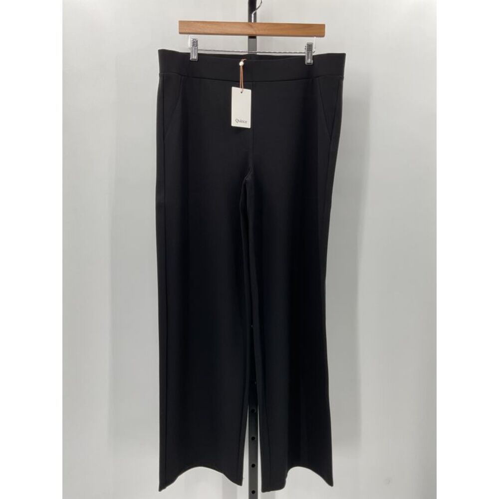 Quince Women's Ultra-stretch Ponte Wide Leg Pants - 32" Black XL